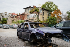 Backyard,  broken car Plovdiv
