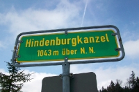 Hindenburgkanzel - 1.043 Meter über Null