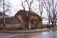 tristes Winterwetter in der estnischen Hafenstadt Paldiski