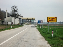 Grenzübergang Slowenien / Ungarn bei Pince