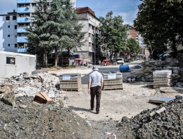 Bauarbeiten in Mitrovica
