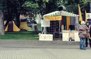 Protestcamp, Hungerstreik in Vilnius