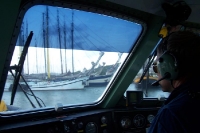 Rettungsboot der KNRM (Koninklijke Nederlandse Redding Maatschappij) im Hafen von Vlieland