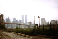 Blick auf die Twin Towers (WTC) von Brooklyn aus (1993)