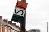 Republican Sinn Fein (RSF) - Schild in einem Viertel von Belfast