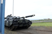 britischer Panzer in Nordirland, an der Nordküste im County Antrim