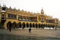 Der Hauptmarkt (Rynek) in Krakau / Krakow, Winter 2000
