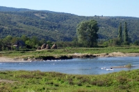 Landschaft in der Donauregion / Grenze Rumänien - Serbien