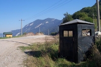 verlassener Grenzposten an der Grenze Rumänien / Serbien