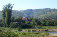 Landschaft in der Donauregion / Grenze Rumänien - Serbien