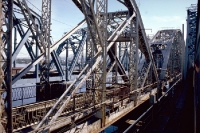 Brücke über den sibirischen Strom Jennnessej