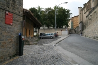 Calle Sto Domingo - Pamplona - Start des Stierlaufs / Encierro
