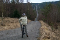 14 Kilometer bis As, Radfahren an der deutsch-tschechischen Grenze auf dem dortigen Kolonnenweg