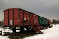 Alte Eisenbahnwaggons an der deutsch-tschechischen Grenze