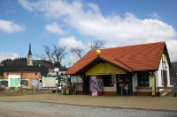 Wechselstube in einer tschechischen Ortschaft nahe der Grenze zu Österreich