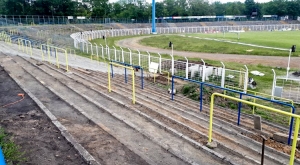 Bauarbeiten im Bruno-Plache-Stadion