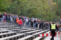 Fans des 1. FC Lok Leipzig im Berliner Poststadion