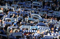 Fans des 1. FC Magdeburg zu Gast in Leipzig