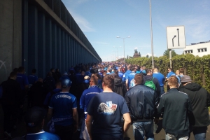 FCM-Fans vor dem Spiel bei Union