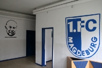 in den Räumlichkeiten des Fanprojektes des 1. FC Magdeburg
