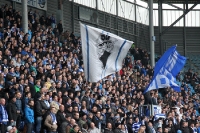 Ultras des 1. FC Magdeburg im Block U der MDCC-Arena