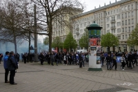 Magdeburger Fanmarsch vor dem Dresden-Spiel