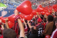 Den Glubb (Club) im Herzen, Fans des 1. FC Nürnberg beim Auswärtsspiel bei Hertha BSC in Berlin