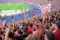 Fans des 1. FC Nürnberg beim Auswärtsspiel bei Hertha BSC im Berliner Olympiastadion, 2011/12
