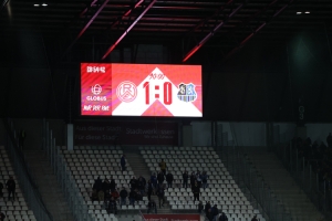 Anzeigentafel Essen Endstand Rot-Weiss Essen vs. 1. FC Saarbrücken 