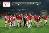 1. FC Union Berlin feiert Sieg gegen Fortuna Düsseldorf