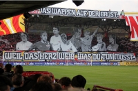 Choreographie der Ultras des 1. FC Union Berlin beim Spiel gegen Braunschweig