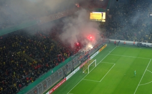 Pyroshow Union Berlin in Dortmund Oktober 2016