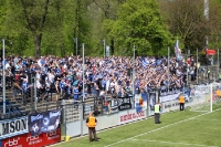 Fans des DSC Arminia Bielefeld im Karli des SV Babelsberg 03