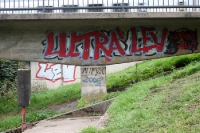 Ultras Leverkusen Graffiti an der Dhünn