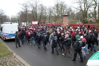 Marsch des BFC Dynamo nach Köpenick