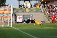 Kevin Gutsche erzielt das 1:0 des BFC Dynamo
