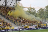 Pyroshow der BVB Fans in Essen 
