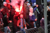 Bengalische Zylinderflamme im Block des Chemnitzer FC