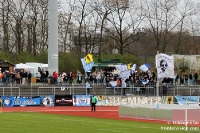 Fans und Ultras des Chemnitzer FC im Berliner Mommsenstadion