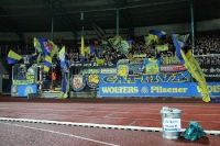 Ultras von Eintracht Braunschweig vor dem Spiel gegen Union