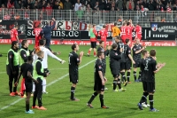 Frankfurter feiern den 4:0-Sieg beim 1. FC Union Berlin
