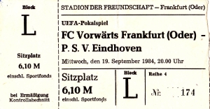 FC Vorwärts Frankfurt (Oder) vs. PSV Eindhoven