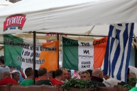 irische und griechische Beflaggung in Poznan