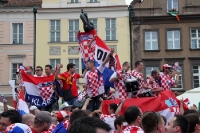 die kroatischen Fans drehen vor dem Spiel gegen Irland mächtig auf