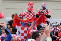 Tausende Fußballfans aus Kroatien zu Gast in Poznan, Euro 2012