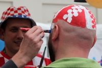 Hrvatska Euro 2012! Die kroatischen Nationalfarben auf der Haut