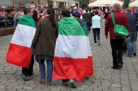 Vereinzelte italienische Fans in Poznan