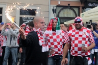 Pyrotechnik darf bei den kroatischen Fußballfans nicht fehlen!