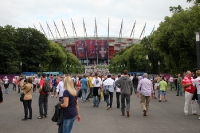Deutschland - Italien: Die Zuschauer strömen ins Stadion Narodowy von Warschau