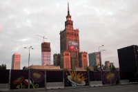 Kulturpalast am frühen Morgen nach dem Halbfinalspiel der Euro 2012
